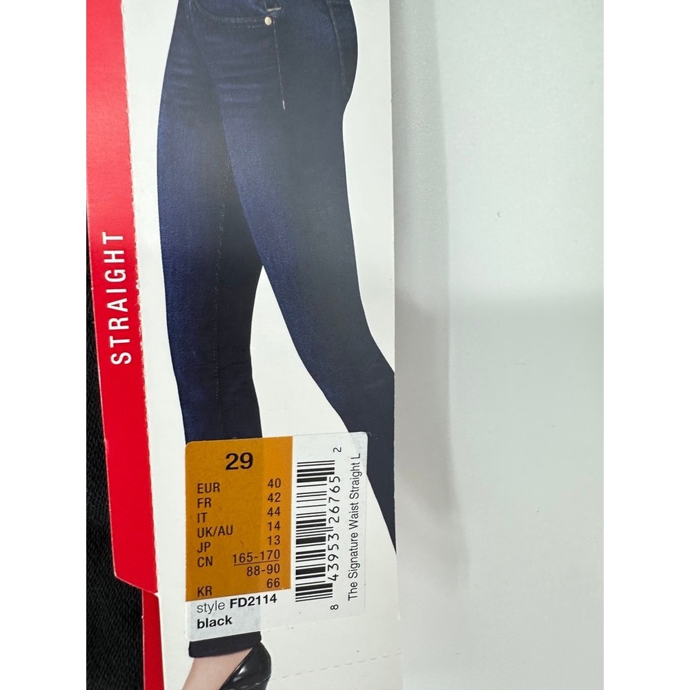 Spanx The Signature Straight Jeans Womens 29 Black High Rise Pull On FD2114 - Picture 4 of 7